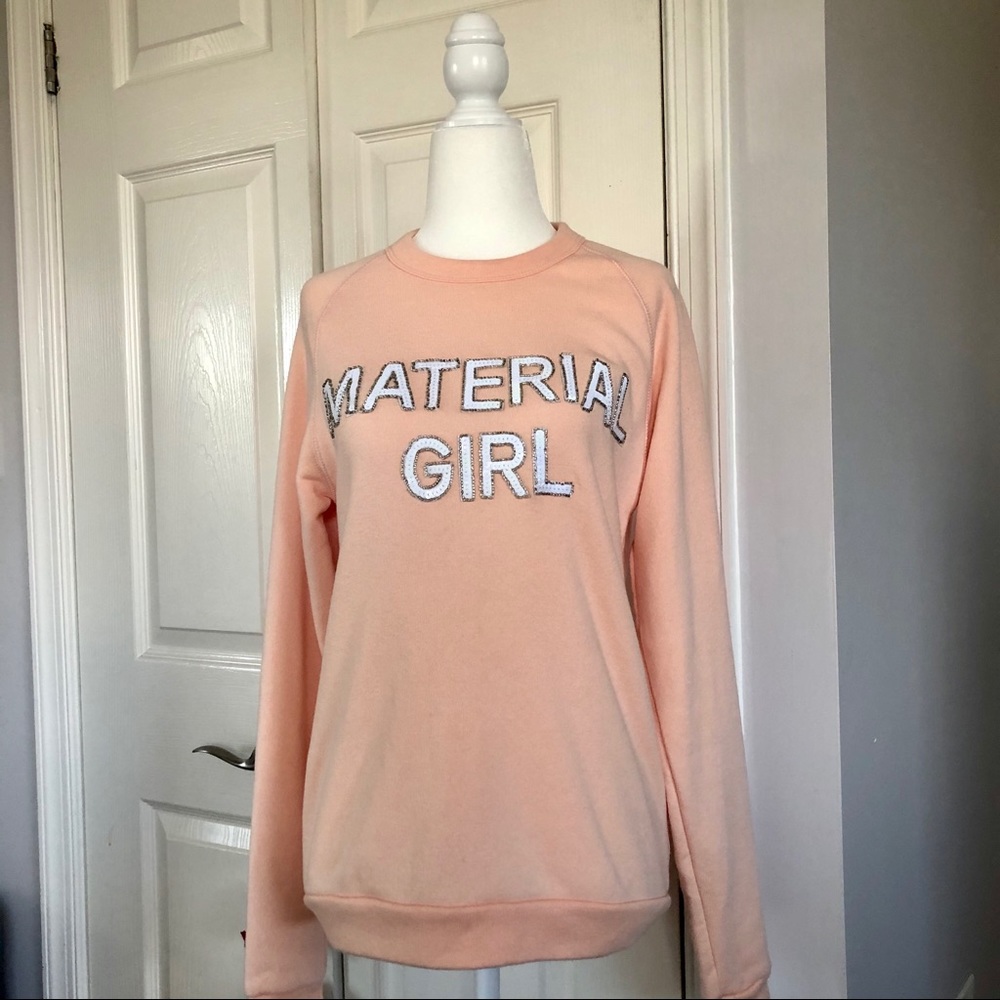 Bow & Drape pink Material Girl sweatshirt